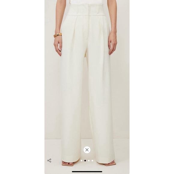 Karen Millen Tailored High Waist Wide Leg Pants Size 6 - Picture 3 of 4